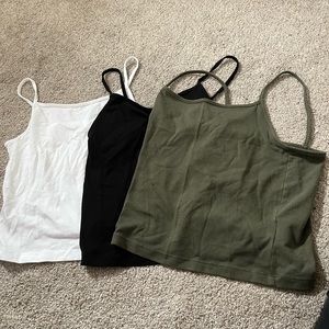 3-set Target cropped camis